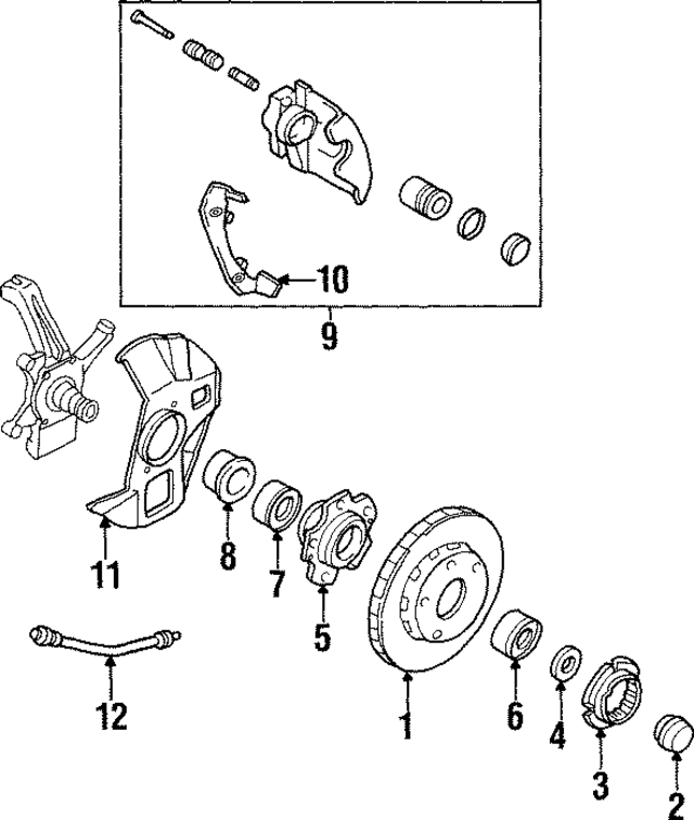 K01133990 - : Caliper for Kia Image