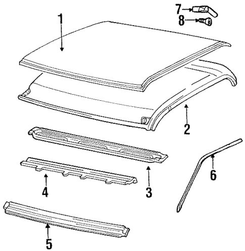 Roof & Components for 1994 Chevrolet K1500 Pickup #0