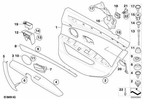 Door Trim Panels / Lateral Trim Panels for 2005 BMW 525i #4