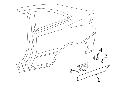 Exterior Trim - Quarter Panel for 2003 Mercedes-Benz C230 #0
