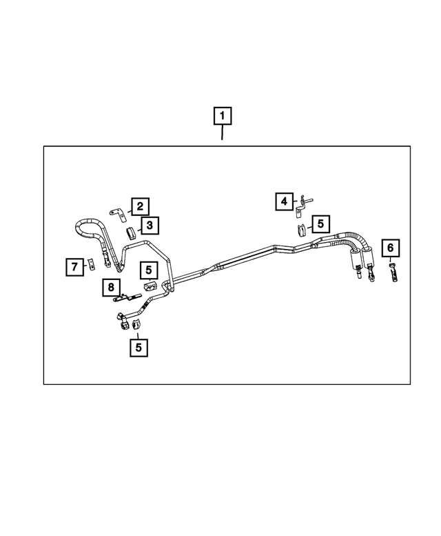 « 68496296AA –  : Canalisation De Carburant Agrafe pour Mopar Image »