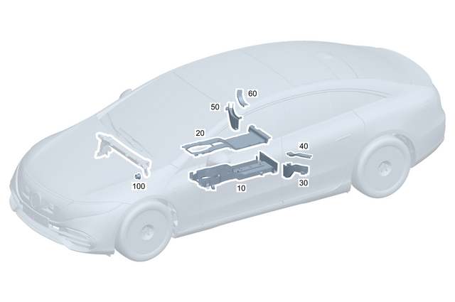 295821120064 - Electr. System: Cable Duct for Mercedes-Benz Image image