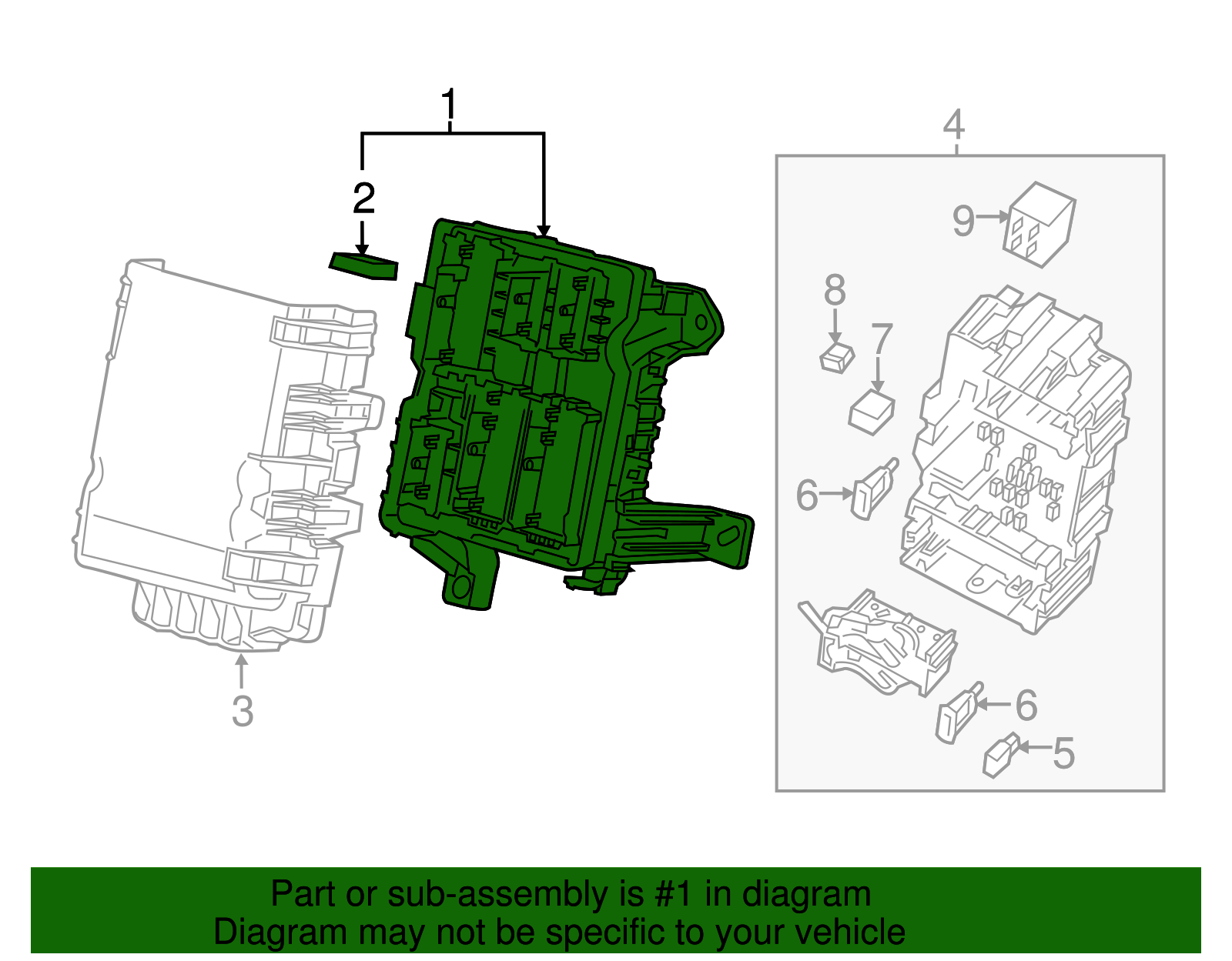 23195441 - Body Wiring Harness Junction Block 2014-2019 GM