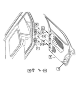 55257208AC - : Rear Door Lower Hinge for Dodge: Dakota, Durango Image