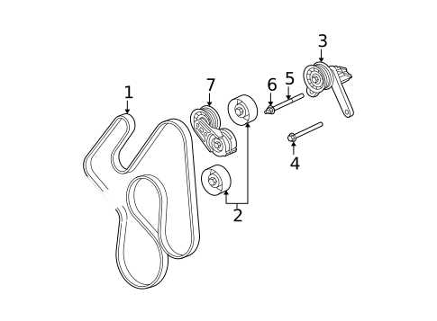 Belts & Pulleys for 2008 Dodge Durango #0