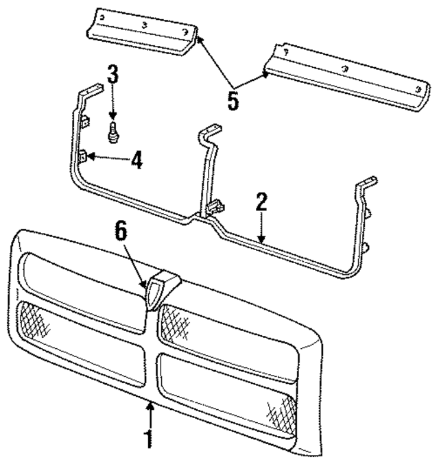 55076550AB - Body: Grille for Mopar Image