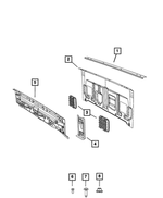 68346649AB - Body Sheet Metal Except Doors: Belt Rail Retainer for Mopar Image