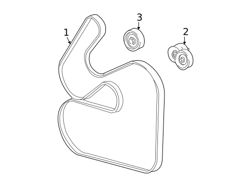 Belts & Pulleys for 2005 Mercury Sable #1