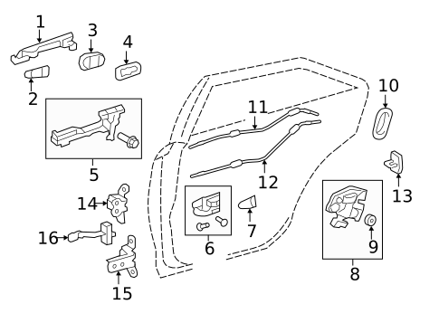 Lock & Hardware for 2015 Toyota Camry #1