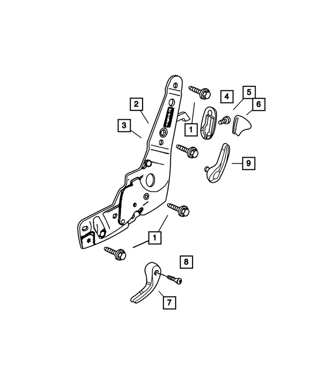 4883794AA - Interior Trim: Seat Latch, Right for Mopar Image