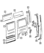 68008462AA - Body Sheet Metal Except Doors: Body Side Panel, Left for Mopar Image