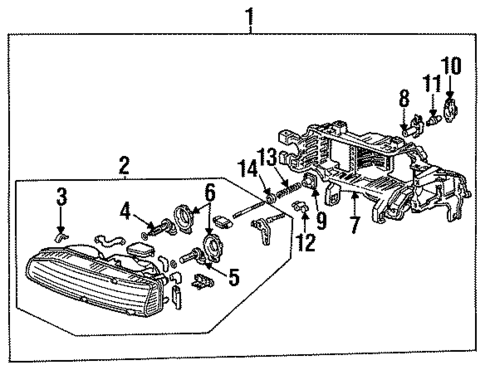 Headlamp Components for 1992 Honda Accord #0