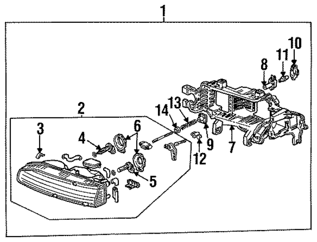 33103SM4A03 - : Genuine Honda Headlight, <p>Accord, Right - 33103-SM4-A03 for Honda Image