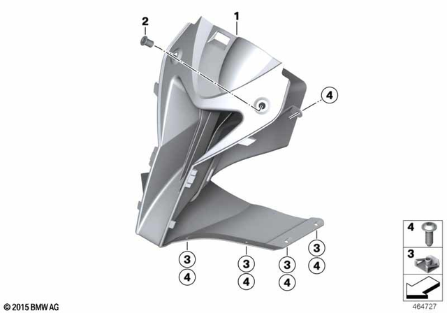 46637715913 - Frame and Mounting Parts: Air-Inlet Duct -  for BMW-Motorrad Image