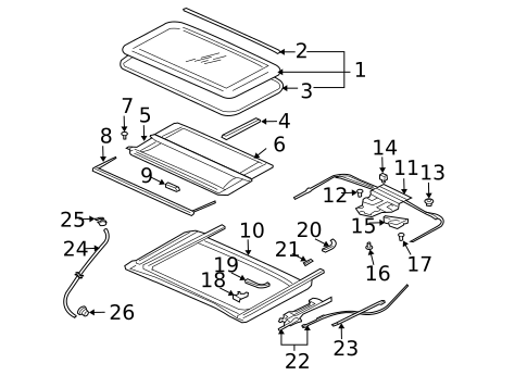 Sunroof for 2005 Mitsubishi Outlander #0