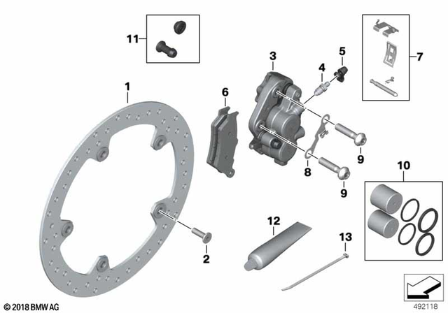 34118526566 - Brakes: Brake Rotor with Rivet - D=305-4.5mm for BMW-Motorrad Image