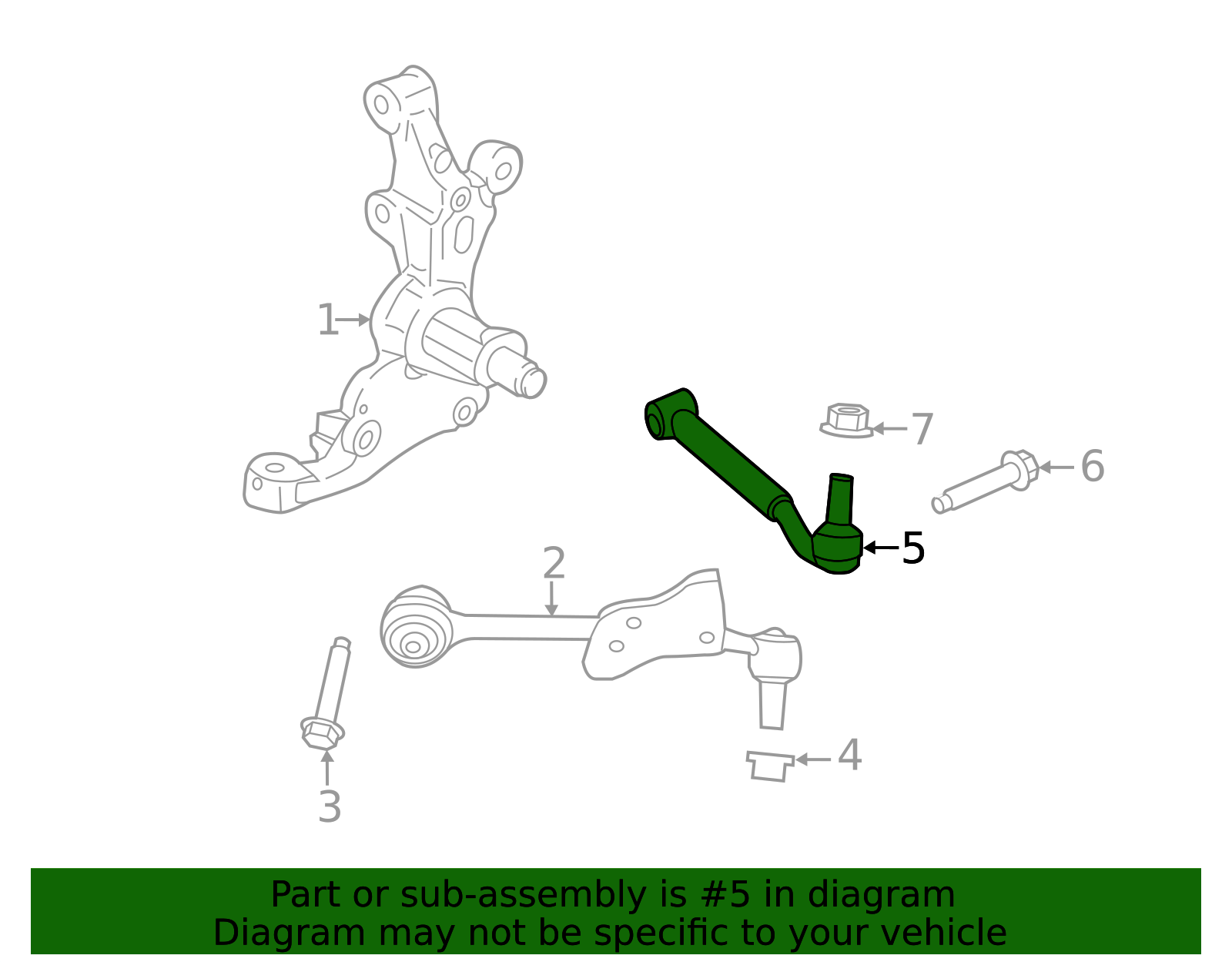 2018-2023 Ford Mustang Motorcraft™ Rear Lower Control Arm MCF-2422 ...