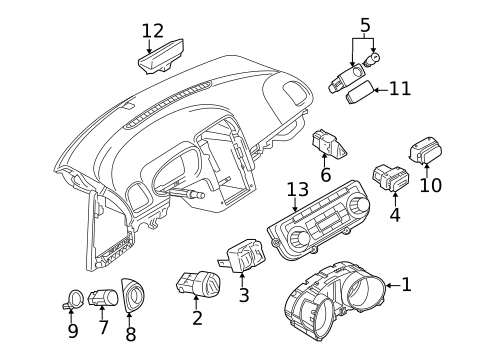 Cluster & Switches for 2010 Volkswagen GTI #0