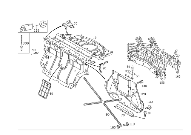 12989177112 - Rear End: Repair Set for Mercedes-Benz Image image