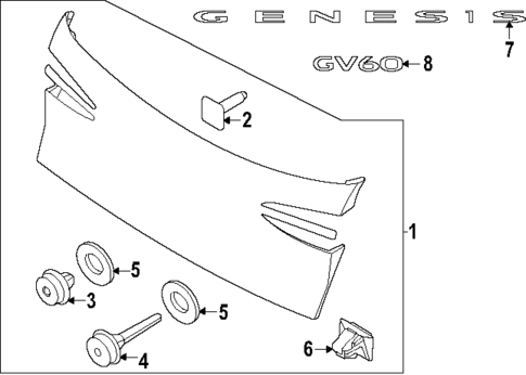 Exterior Trim - Lift Gate for 2025 Genesis GV60 #0