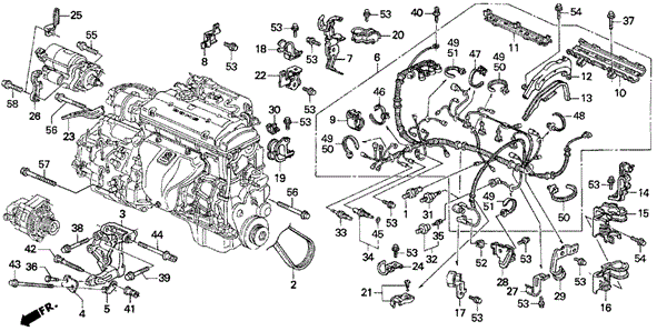 Engine Sub Cord - Clamp for 1993 Honda Prelude #0