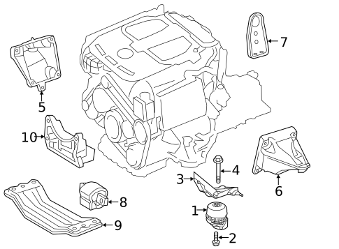 Engine & Trans Mounting for 2013 Mercedes-Benz C300 #0