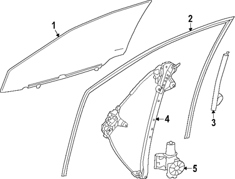 Glass - Front Door for 2025 Toyota Crown Signia #0