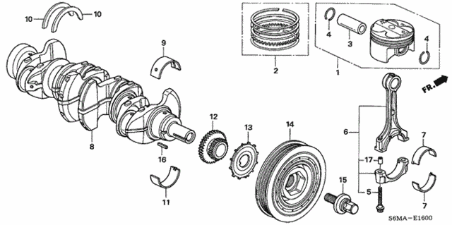 Piston - Crankshaft for 2006 Acura RSX #0