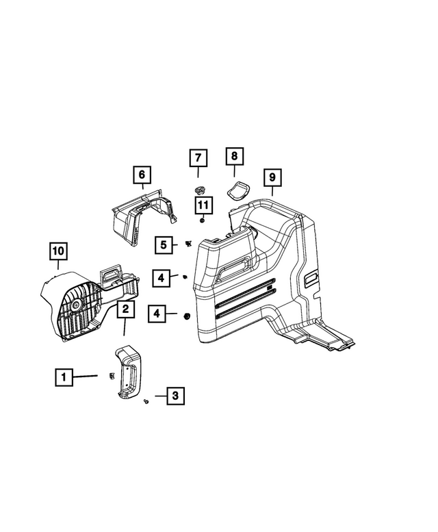 7EU72TX7AB - Interior Trim: Cargo Trim Bezel for Mopar Image