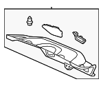 84630SJAA04ZB - Body: Trunk Lid Trim for Acura Image