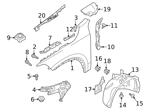 Fender & Components for 2017 Volvo V90 Cross Country #6