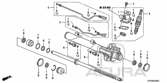 P.S. Gear Box Components for 2010 Acura MDX #0
