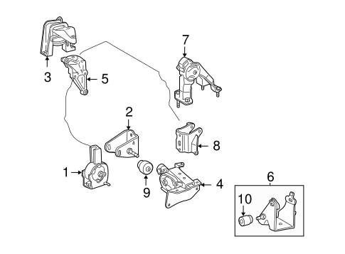 Engine & Trans Mounting for 2005 Toyota Corolla #0