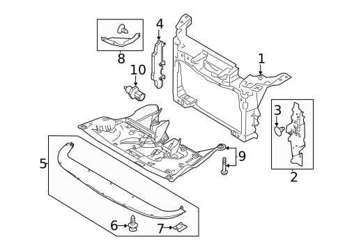Radiator Support for 2012 Ford Flex #0