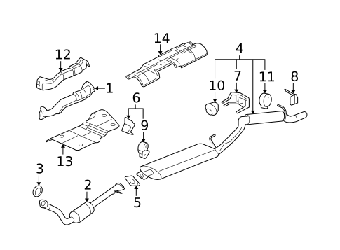 Exhaust Components for 2006 Buick Rendezvous #0