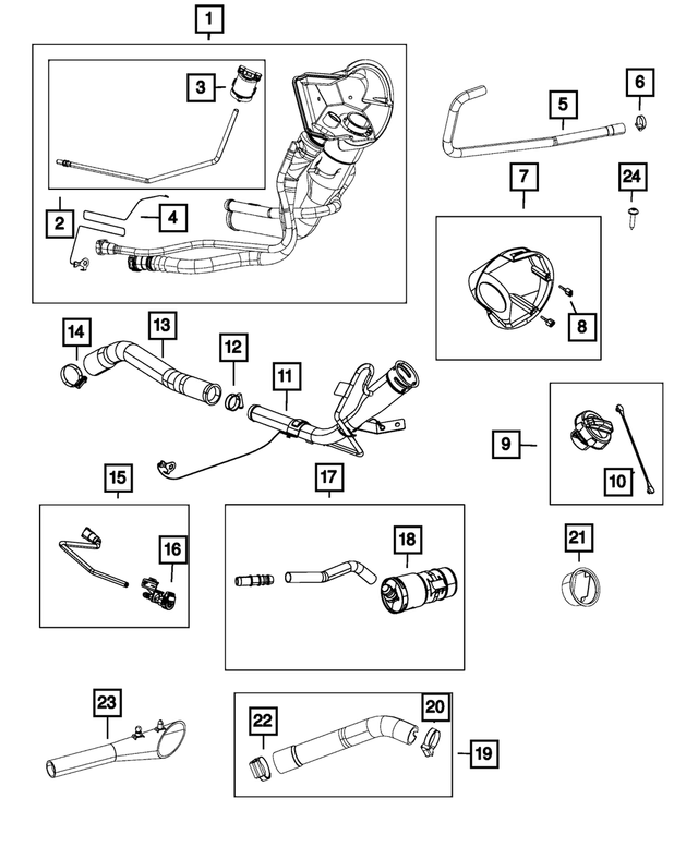 4766586AA - Fuel: Fuel Filler Cap Tether for Mopar Image