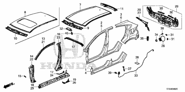 Outer Panel - Rear Panel for 2019 Honda HR-V #0