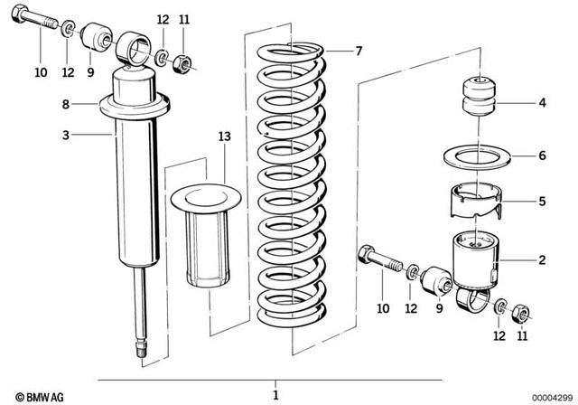 33532301743 - : Spring Strut, Rear        for BMW-Motorrad Image