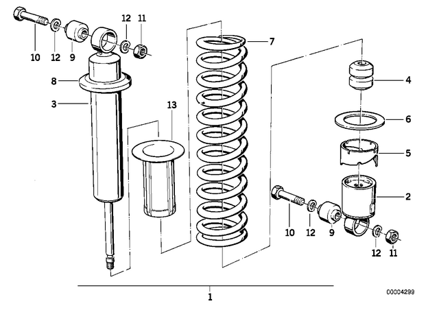 33532301743 - : Spring Strut, Rear        for BMW-Motorrad Image