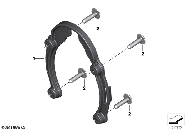 61121629576 - General Electrical System: Bracket for Charging Socket -  for BMW-Motorrad Image