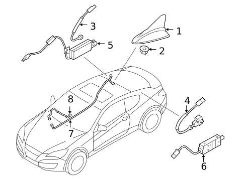 Antenna & Radio for 2010 Hyundai Genesis Coupe #0