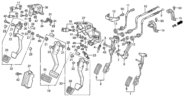 Pedal for 1997 Acura Integra #0
