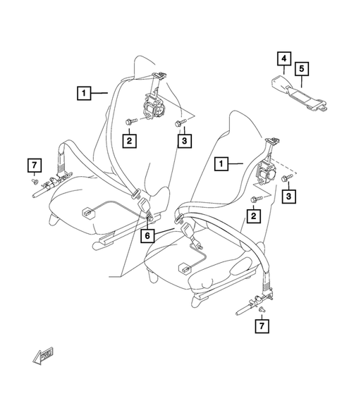 Seat Belts for 2019 Fiat 124 Spider #0