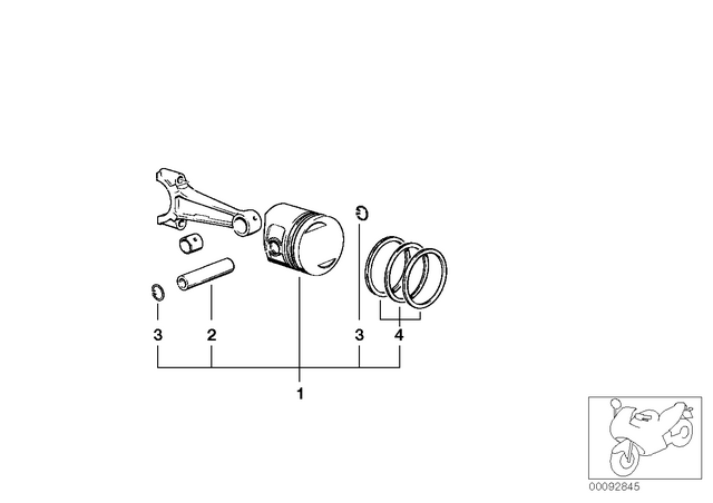 11001465302 - : Repair Kit Piston Rings for BMW-Motorrad Image