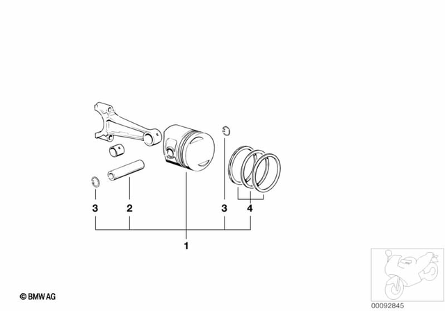 11001465302 - : Repair Kit Piston Rings for BMW-Motorrad Image