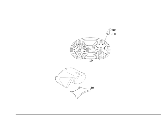 1715405047 - Electrical Equipment and Instruments: Instrument Cluster for Mercedes-Benz Image image