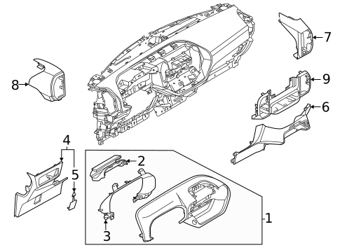 Instrument Panel Components for 2025 Ford Bronco Sport #0