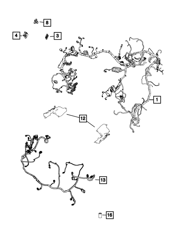 68382305AC - : Front End Module Wiring for Mopar Image