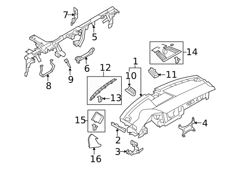 Instrument Panel Components for 2013 Porsche Panamera #0