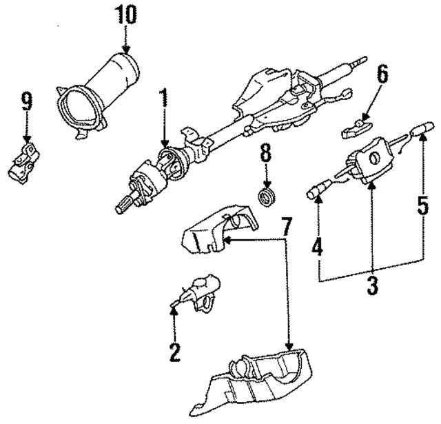 4880542E01 - : Column Assembly for Nissan Image